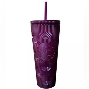Starbucks Spring 2024 PURPLE Pearl Shell Mermaid Siren Scales Venti Tumbler 24oz